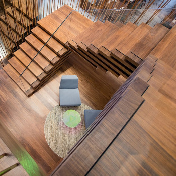 Escalier sur mesure design d'exception Paliers suspendus