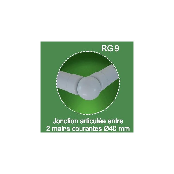 Raccord main courante réglable pour Rondo RAL 7037