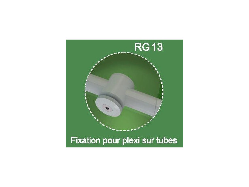 Fixations plexi sur lisses Rondo RAL 7037