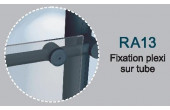 Fixations plexi sur lisses Rondo RAL 7016