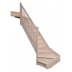 Escalier droit et tournant bois Gand