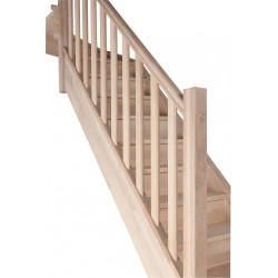 Escalier droit et tournant bois Gand