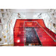 Escalier sur mesure design d'exception verre rouge et inox