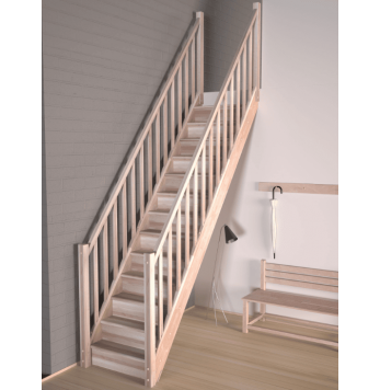 Escalier Classique TRADI ECO Chêne hauteur 260 à 305 cm