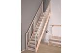 Escalier Classique TRADI ECO Chêne hauteur 260 à 305 cm