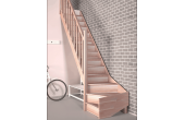 Escalier Classique TRADI ECO Chêne hauteur 260 à 305 cm