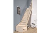 Escalier Classique TRADI ECO Chêne hauteur 260 à 305 cm