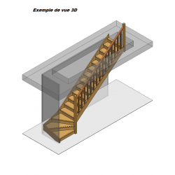 Escalier droit et tournant bois Anvers