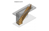 Escalier droit et tournant bois Anvers