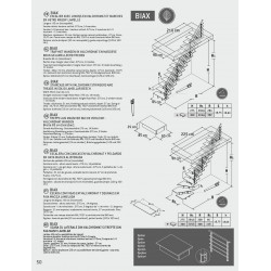 Escalier à crémaillère BIAX hauteur 275 à 294 cm