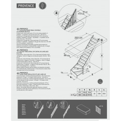 Escalier classique PROVENCE Chêne hauteur 275 à 300 cm