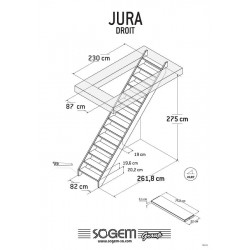 Escalier Classique JURA 275 à 300 cm