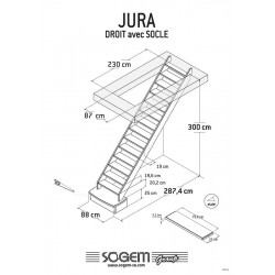 Escalier Classique JURA 275 à 300 cm