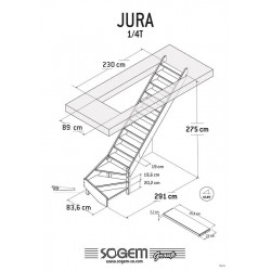 Escalier Classique JURA 275 à 300 cm