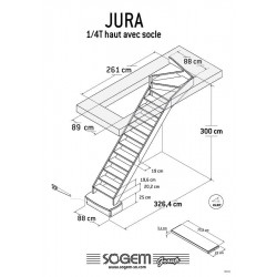 Escalier Classique JURA 275 à 300 cm