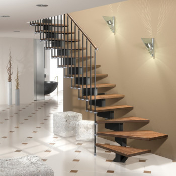 Escalier droit et quart tournant STILO