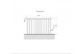 Balustrade d'étage 150 cm pour escalier gain de place T20
