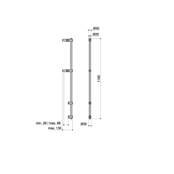 Renfort de balustrade pose en applique
