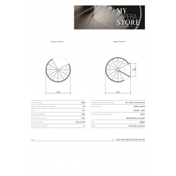 Escalier colimaçon sur mesure C20 SLIM
